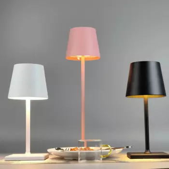 Беспроводная настольная лампа DIFEISI, черная, алюминий, 5200 мАч