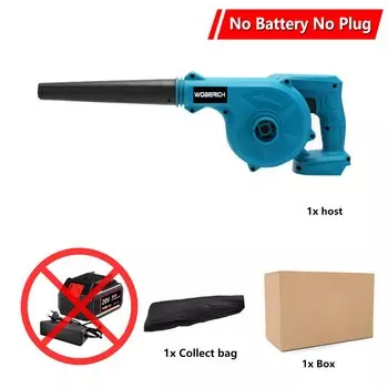 Беспроводная воздуходувка-пылесос WOBERICH для аккумулятора Makita 18 В