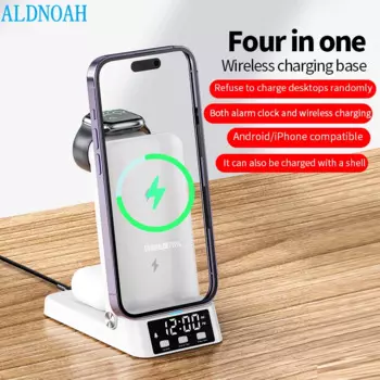 Беспроводная зарядная станция Qi 4 в 1, зарядная станция для iPhone 14, 13, 12, 11, XS, XR, X, 8, 7, SE, 6, Airpods Pro, 25 Вт
