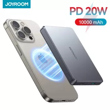 Беспроводное магнитное зарядное устройство Joyroom PD 20 Вт 10000 мАч с кабелем Type-C Для MagSafe, портативное тонкое зарядное устройство для iPhone серии 16-12