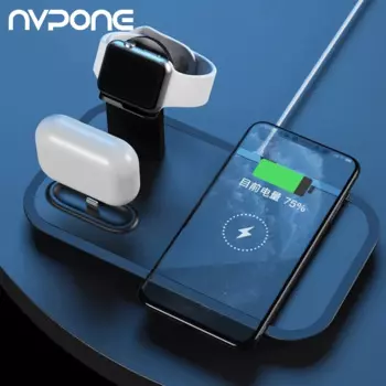 Беспроводное зарядное устройство 3 в 1 для iPhone 12 11 Pro Xs Max 8 X, подставка для быстрой беспроводной зарядки для Apple Watch 5 4 3 2 Airpods Pro 2