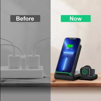 Беспроводное зарядное устройство 3 в 1, подставка для iPhone 14 13 12 11 X Max IWatch 8 7 SE AirPods Pro Sumsang S22 S21 S20 Galaxy Watch
