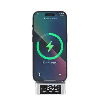 Беспроводное зарядное устройство Беспроводное зарядное устройство 3-в-1 Настольные вертикальные часы Беспроводное зарядное устройство iWatch8 Многофункциональная база