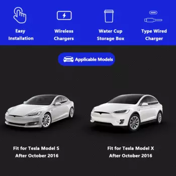 Беспроводное зарядное устройство для телефона Tesla Model S X, 15 Вт