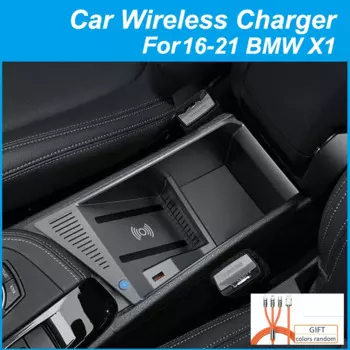 Беспроводное зарядное устройство QI для Bmw X1 F48, держатель для быстрой зарядки 15 Вт, контейнер для хранения 2016-2021