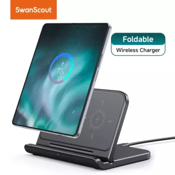 Беспроводное зарядное устройство SwanScout 503S для Samsung Z Fold 6 5 4 серии Складная подставка для зарядки Galaxy Z Flip 6 для Google Pixel Fold