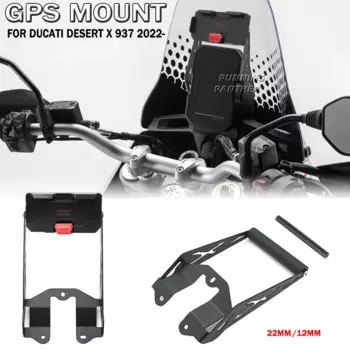 Беспроводное зарядное устройство USB для мотоцикла Ducati Desert X десерtx 937 2022 2023 держатель для телефона GPS 12 мм 22 мм крепление для навигационного кронштейна