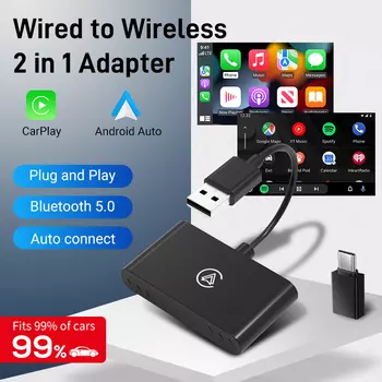 Беспроводной Адаптер Carplay Для Android Mini Car AI Box USB Type-C Plug And Play Navigation Box Для Автомобиля