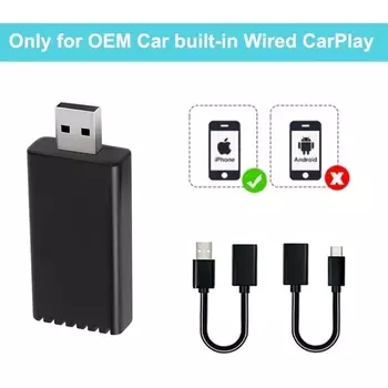 Беспроводной адаптер приемника CarPlay Dongle для автомобильного плеер с USB-адаптером CarPlay Plug and Play