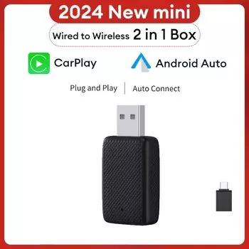 Беспроводной адаптер XUDA Carplay Android Auto Wireless Smart Dongle 2in1 для Volvo Benz Audi Kia Hyundai VW Mazda Cadillac Peugeot