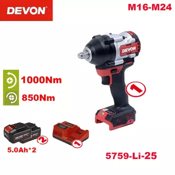 Беспроводной электрический гайковерт DEVON 5759-Li