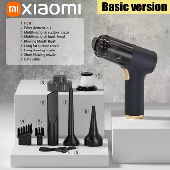 Беспроводной автомобильный пылесос Xiaomi MIJIA, 1290000 па, всасывание и выдувание, 2 в 1, портативный ручной мини-пылесос двойного использования для дома и автомобиля