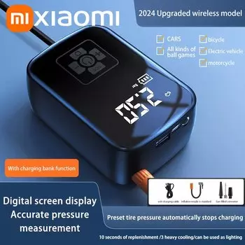 Беспроводной автомобильный воздушный компрессор Xiaomi, воздушный насос, электрический насос для накачивания шин для мотоцикла, велосипеда, лодки, авто шарики для шин, надувные N