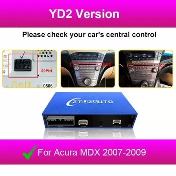 Беспроводной Carplay Android Auto для Acura MDX YD2, модель 2007-2013, модуль ТВ AI BOX, радио, комплект умных автомобильных систем, аксессуары
