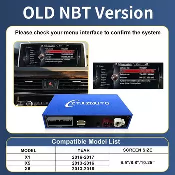 Беспроводной CarPlay для BMW X5 F15 X6 F16 X1 F48 NBT/EVO система 2014-2020, с Android Mirror Link AirPlay Autolink Navi функции