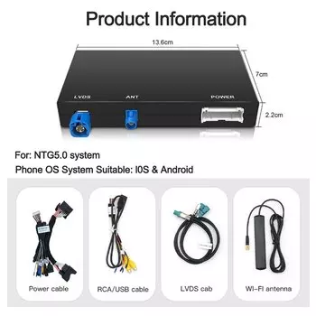 Беспроводной CarPlay для Mercedes Benz NTG 5.0 A CLA GLA W176 C-Class W205 GLC 2015-2018 с Android Auto Mirror Link AirPlay