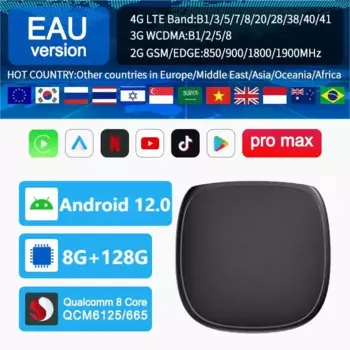 Беспроводной Carplay и Android Авто CarPlay Android 13 Ai Box QCM 6125 WiFi 4g LTE GPS Встроенный для Volvo Ford Benz VW Audi Toyota