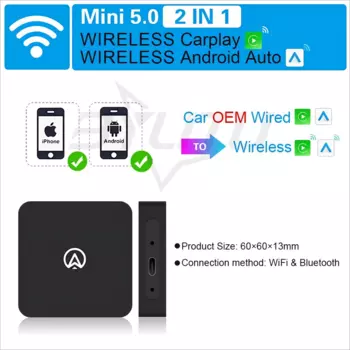 Беспроводной Carplay Mini Box Dongle Беспроводной Android автоадаптер для Toyota Mazda Honda Hyundai Kia VW Audi Benz Ford Opel Chery