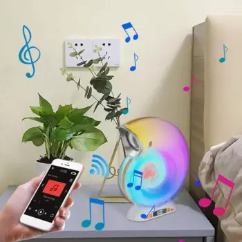 Беспроводной динамик в форме раковины, RGB подсветка динамик, музыкальный плеер, креативный динамик, звуковая коробка для гостиной, спальни, кабинета