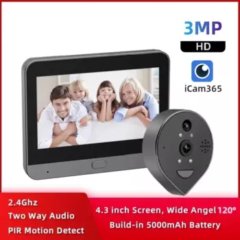 Беспроводной домашний видеодомофон iCam365 с камерой, 3 Мп, 2,4 ГГц, Wi-Fi