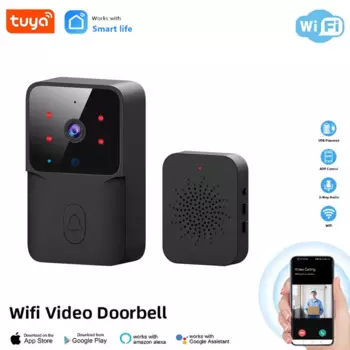 Беспроводной дверной звонок с функцией ночного видения, Wi-Fi