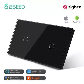 Беспроводной интеллектуальный выключатель BSEED Zigbee 1/2/3 клавиши