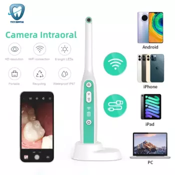 Беспроводной интраоральный стоматологический эндоскоп Camara 1080P с Wi-Fi, HD-изображение для стоматологической клиники, стоматологический эндоскоп