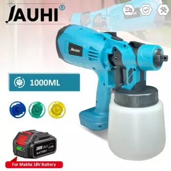 Беспроводной Электрический распылитель для краски, 1000 мл, 18 в