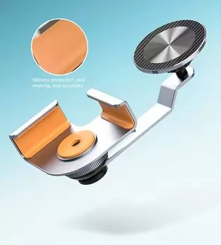 Беспроводной магнитный автомобильный держатель для телефона Tesla Macsafe, из алюминиевого сплава, 360 °