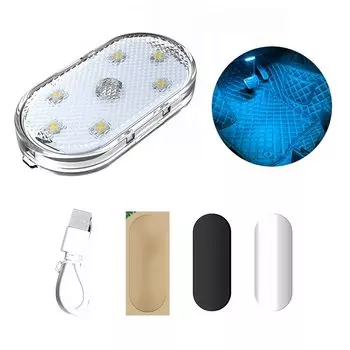 Беспроводной магнитный сенсорный датчик, светодиодная внутренняя подсветка для автомобиля, 7 цветов, магнитная лампа для чтения, мини USB зарядка, автомобильная подсветка