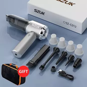 Беспроводной мини-пылесос для автомобиля и дома, 180000 Па SZUK Автомобильный пылесос 180000PA Беспроводная мини-машина для очистки клавиатуры Мощный портативный портативный пылесос для автомобиля и дома
