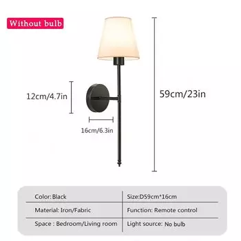 Беспроводной настенный светильник WLGNM черный золото