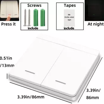 Беспроводной настенный выключатель WenQia 433 МГц