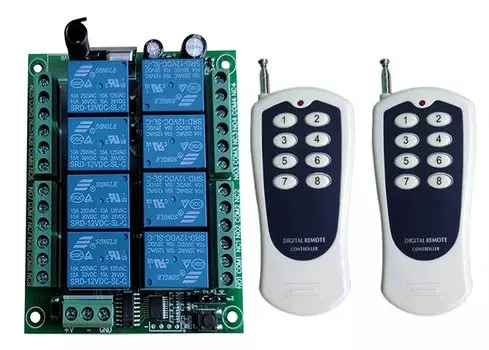Беспроводной переключатель светодиодный светильник с дистанционным управлением, радиочастотный передатчик, 12 в пост. Тока, 24 В, 8 каналов, 315/433 МГц