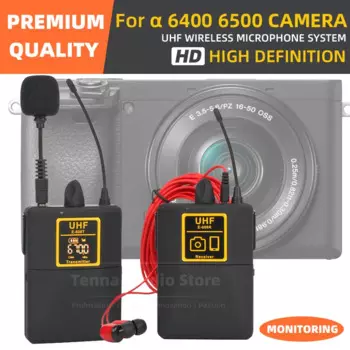 Беспроводной петличный микрофон для камеры SONY A6400 A6500 A 6400 6500, система DSLR с зажимом для крепления на лацкане, микрофон Vlog для записи интервью