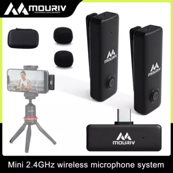 Беспроводной петличный микрофон MOURIV MiniMic UC, USB Type-C, для устройств Android, iPhone 15, 2,4 ГГц