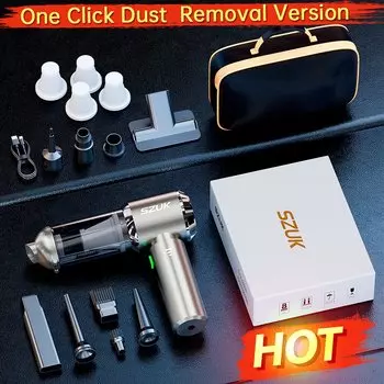 Вертикальный/ручной пылесос SZUK, 100 Вт, беспроводной, влажная уборка, пылесборник