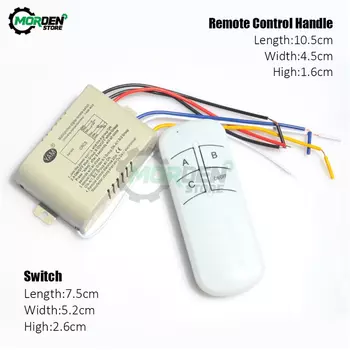 Беспроводной радиочастотный выключатель Aideepen 1/2/3/4 клавиши 220В