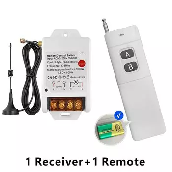 Беспроводной радиочастотный выключатель SLMPLEFUN для света/двигателя