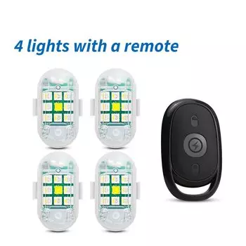 Беспроводной светодиодный стробоскоп с дистанционным управлением, водонепроницаемая лампа для мотоцикла, автомобиля, велосипеда, скутера, предупреждающая столкновения, Световой индикатор