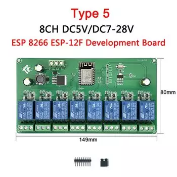 Беспроводной Wi-Fi DIY Arduin Tasmota релейный модуль ESP-12F плата разработки DC 5V 12V 24V 32V AC 110V 220V 220V