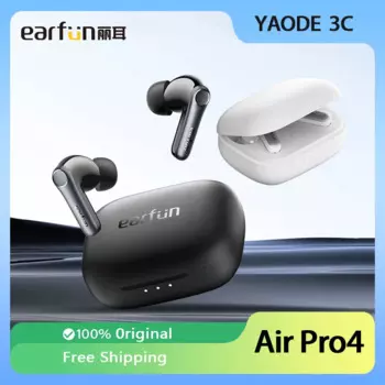 Беспроводные наушники EarFun Air Pro 4, Bluetooth Hi-Fi наушники с активным шумоподавлением, спортивные Игровые наушники-вкладыши IPX5, аксессуары для ПК