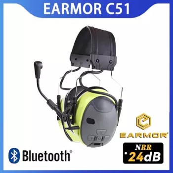 Беспроводные наушники EARMOR с шумоподавлением Bluetooth C51, тактические наушники для связи, Защита слуха для стрельбы, наушники
