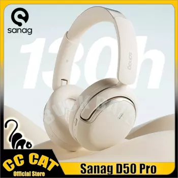 Беспроводные наушники Sanag D50 Pro, Bluetooth-наушники с активным шумоподавлением, наушники с долгим сроком службы, спортивные наушники с низкой задержкой