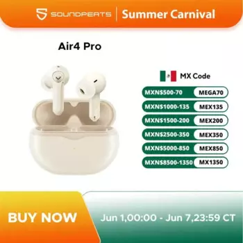 Беспроводные наушники SoundPEATS Air4 Pro, беспроводные наушники-вкладыши с поддержкой Bluetooth, с функцией голосового управления и AptX, с многоточечным соединением