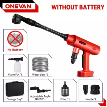 Бесщеточная электрическая мойка высокого давления 200 бар 3500 Вт 6-в-1 Беспроводной пистолет-распылитель Автомойка для уборки сада для батареи 21 В 18 В