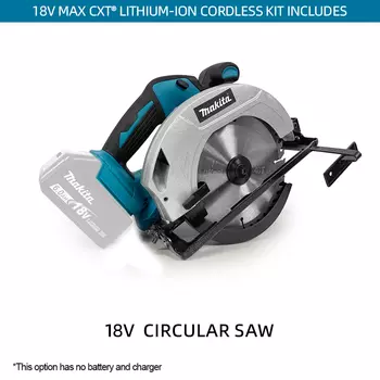 Бесщеточная циркулярная пила Makita 5000 об/мин, 7-дюймовая аккумуляторная ручная деревообрабатывающая пила, регулируемая многофункциональная режущая пила