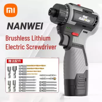 Бесщеточная литиевая электрическая отвертка Xiaomi Nanwei, автоматическая Универсальная беспроводная Прецизионная отвертка, бытовой Ручной электроинструмент