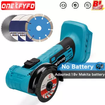 Бесщеточная угловая шлифовальная машина ONEKFYFD 3 дюйма для аккумулятора Makita 18 В
