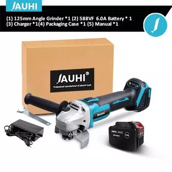 Бесщеточная угловая шлифовальная машина JAUHI 125 мм для Makita 18 В